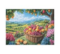 Fruit Basket Harvest 500-piece Jigsaw Puzzle Bundle Family Puzzle Lovers Brain Training Mindful Activity Spring Recycled Cardboard 500 PCS