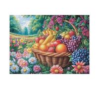 Fruit Basket Harvest 500-piece Jigsaw Puzzle Bundle Family Puzzle Lovers Brain Training Mindful Activity Spring Creativity & Gift Giving 500 PCS