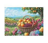 Fruit Basket Harvest 500 Piece Jigsaw Puzzle for Adults Happy Time Jigsaw Post Work Relaxation Tool Challenging Fun for Friends Family Home Decor 500 PCS