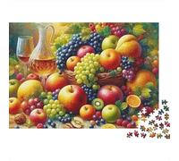 Fruit Basket Jigsaw Puzzle for Adults 1000 Piece Jigsaw Puzzle Paper Material Colorful Still Life Puzzle Game for Family Home Decor Stress Relief Gift 52x38cm/1000pcs