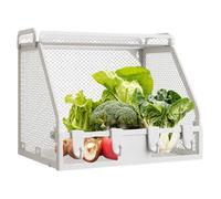 Fruit Basket Wall Mount - Heavy Duty Wire Vegetable Organizer Container | Household Bathroom Tower Baskets for Cosmetic, Sundries