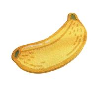 Fruit Bath Mat, Lovely Fruit Semi-Circle Bath Mat, 60 x 40 cm, Lemon Strawberry Watermelon Slices Rug, Children's Room Bathroom Bath Mat, Absorbent Soft And Dry Fast (Banana)