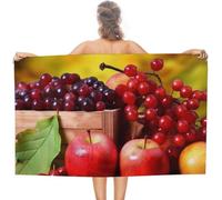 Fruit Beach Towels for Adults 180x90 cm, Summer Microfibre Beach Towel Large, Quick Dry Lightweight, for Bath, Gym, Travel, Yoga, Swimming, Camping A-7179