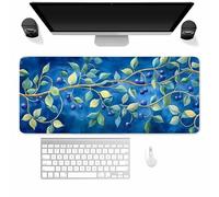 Fruit Blueberry Large Gaming Mouse Pad, 700x400x3mm Extended gaming mouse mat XXL improved Precision and Speed Mousemat with Stitched Edges, Desk Mat for Keyboard and Mouses