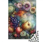 Fruit Bouquet with Flowers Jigsaw Puzzles Puzzles for Adults Kids. 1000 Pieces Impossible Challenge Toy Educational Games Home Decoration for Adults& Kids Age 14 Years Up 70x50cm/1000pcs