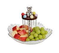 Fruit Bowl Basket - Petal Shaped Food, Grade Silver Basket with Durable Material, Elegant Design with Easy Cleaning, Kitchen Accessory, Tableware Bowl for Vegetables Salad Pasta Nut Candy Snacks