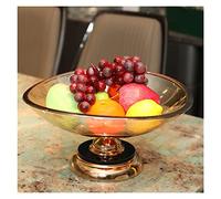 Fruit Bowl,Decorative Bowl, Light Fruit Bowl,Crystal Glass Dried Fruit Plate with Alloy Pedestal,Snacks Candy Display Stand,Nuts Storage Tray Holder for Home Living Room Decoration/a Tray (Color : A)