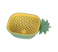 Fruit Bowl, Double Layer Strainer Container, Rice with Pineapple Shape - For Kitchen Camping Salad Preparation Outdoor Picnic Sink Preparation