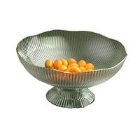 Fruit bowl, fruit plate, decorative bowls with drainage holes, removable base, fruit bowl for table, countertop, decorative fruit bowls for home (green)