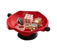 Fruit Bowl, Modern Raised Bowl with Base - Decorative Fruit Bowl Serving Plate, for Food, Chocolate, Biscuits, Keys, Jewellery, Watches, Home, Bedroom, Living Room, Bathroom