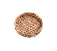 Fruit Bowl Rattan Wicker Basket Handwoven Fruit Tea Snack Bread Basket Cosmetic Round Storage Box Fruit Basket(Small)