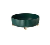 Fruit Bowl, Rotating Fruit Tray for Living Room Home Simple Modern Fruit Tray Coffee Table Creative Large Capacity Storage Tray Bowls for Candy (Dark Green, Small)