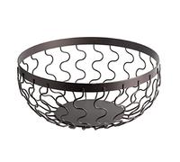Fruit Bowl, Round Wire Storage Basket, Modern Metal Wire Wave Design for Kitchen, Decorative Display Organizer, Multi-Purpose Kitchen Storage Basket