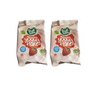 Fruit Bowl Strawberry Yogurt Flakes 10X18g - 10 sachets in total - Gluten Free Kids Snacks Made with Real Fruit in a Tasty Yogurt Coating - For Lunchboxes & On-the-Go