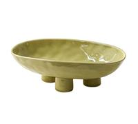 Fruit Bowls for Party, Ceramic Tripod, Fruit Bowl, Modern Minimalist Serving Bowl, Decorative Table Centerpiece for Home (Green)
