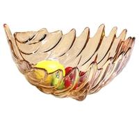 Fruit Bowls Kitchen Counter Fruit Basket Crystal Glass Fruit Plate Light Luxury Fruit Dish Living Room Home Coffee Table Fruit Bowl Farmhouse Vegetable