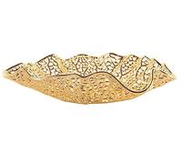 Fruit Bowls New Chinese Style Retro Lotus Leaf Storage Fruit Plate Home Creative Handmade Metal Hollow Art Fruit Dish Candy Bowl Vegetable