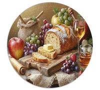 Fruit Bread Still Life 1000 Piece Jigsaw Puzzle for Adults Paper Puzzle Game for Family Relaxation Home Decor Gift 1000pcs (67.5x67.5cm)