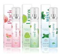 Fruit Breath Liquid, 3PCS Dry Mouth Liquid & Breath Freshener, Refreshing Mint, Peach & Lemon Flavors, Moisturizing Oral Care Solution for Dry Mouth, 20ML