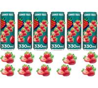 Fruit Burst Energy - 330ml Still Juice Drink with Sweeteners - Summer Fruits & Exotic Blend - Os (12 x Can, Summer Fruits)