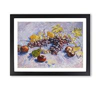 Fruit By Vincent Van Gogh Classic Painting Framed Print | A3 Black Framed Wall Art | Ready to Hang | Classic Food Picture | Living Room Bedroom Lounge Office