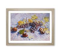 Fruit By Vincent Van Gogh Classic Painting Framed Wall Art Print, Ready to Hang Picture for Living Room Bedroom Home Office Décor, Oak A4 (34 x 25 cm)