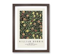 Fruit By William Morris Exhibition Museum Painting Framed Print | A3 Walnut Framed Wall Art | Ready to Hang | Modern Food Picture | Living Room Bedroom Lounge Office