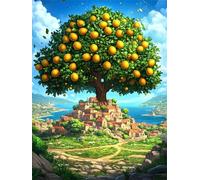 Fruit Cabin Painting by Numbers for Adults, DIY Paint by Numbers, Craft for Adults Painting Kit, Acrylic Pigment Drawing Paintwork, Christmas Gifts Home Decorations 32x40in (Without Frame) s0ji-197