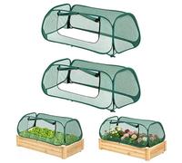 Fruit cages for garden, Raised Bed Cover, Pop Up Plant Covers for Outdoor Plants, Vegetable netting protection with frame, Insect netting for vegetables (2PCS)