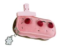 Fruit Cake Pencil Case High Capacity Pen Pouches Pen Organiser Zippered Bag Travel Makeup Bag for Student Women Multi Compartment Cake Case, A