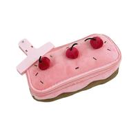 Fruit Cake Pencil Case High Capacity Pen Pouches Pen Organiser Zippered Pencil Bag Travel Makeup Bag for Student Women Spacious Fruit