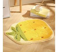Fruit Carpet 18.8x23.6in Cute Lemon Fruits Bedroom Bathroom Doorway Kitchen Floor Rug Water Absorption Non-Slip Mat (Pineapple)