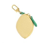 Fruit Charm Coin Purse,PU Leather Bag Charm,Fruit Coin Purse Keychain,Mini Coin Pouch Change Purse for Backpack Decoration,Cute Keychain Mini Pouch for Ai-rtag Wallet Gift for Girl Women (Lemon)