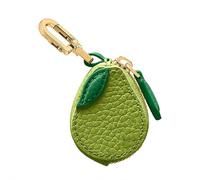 Fruit Charm Coin Purse,PU Leather Bag Charm,Fruit Coin Purse Keychain,Mini Coin Pouch Change Purse for Backpack Decoration,Cute Keychain Mini Pouch for Ai-rtag Wallet Gift for Girl Women (Avocado)