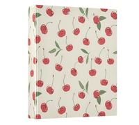 Fruit Cherry Printed 3 Ring Binder 1.5 Inch Round Ring Binder View Binder Holds 200 Documents for Home School Office Use