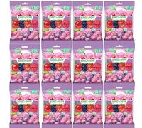 Fruit chewy tella Berries & Cherry Flavour Assorted Chewy Sweets Bag PMP 135g | Soft Chew Sweets Made with Natural Flavours, Vegan Friendly (12)