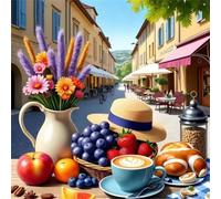 Fruit City Streets 60 Piece Jigsaw Puzzles for Adults, Colourful, Fun, Challenging and Brainteasing Adults jigsaw puzzles 60 Pieces, Beautiful Decoration Puzzle