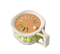 Fruit Cleaner Bowl - Multifunctional Foldable Handle, Vegetable Strainer Bowl | Large Capacity Double Layer Colander, Bpa Free Kitchen Food Washing Draining Container for Home