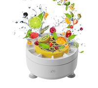 Fruit Cleaner Device,Automatic Veggie Cleaning Spinner - Portable Kitchen Fruit Washer for Refrigerator Counter Food Prep Outdoor Picnic Camping