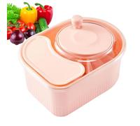 Fruit Cleaner Spinner - Lettuce Spinner - Fruit Dehydrator Drainer | 32x19cm Washer and Salad Spinner | Lettuce Spinner with Vegetable Washing Basket and Serving Bowl