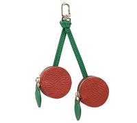Fruit Coin Purse Bag Charm,Mini Leather Coin Change Purse & Pouch，Airtag Holder,Keychain Charm for Girl Women, Big Red Cherry, Mini