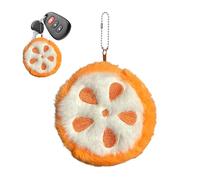 Fruit Coin Purse, Cartoon Change Holder Small Wallet, Plush Bag Pendant, Fashionable Multifunctional Wear-Resistant Accessory for Key, Headset, Lipstick, tangerine, Refer to description, Unisex