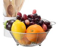 Fruit Colander Bowl - Cleaner Bowl, Stainless Steel Kitchen Colander Basket for Efficient Washing | Multipurpose Rinse Bowl, Metal Wire Drainage, Bulk Goods Trader, Efficient