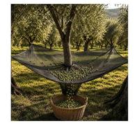 Fruit Collector Harvesting Net Center Opening, with Side Rope Strap, Fruit Tree Netting Easy Picking Reusable for Olive, Walnut, Apple, Pecan,square-20×20ft（6 * 6m）