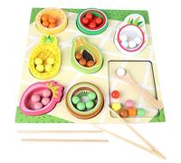 Fruit Color Sorting Toys,Interactive Wooden Safe Motor Skills Development - Play Food Fruit Sensory Toys - for Prechoolers Kindergarten Students Boys Girls Children Daughter
