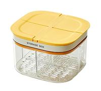 Fruit Container for Fridge | Snack Container with Lid Tight Closing | Divided Vegetable Box Fridge Organiser Storage for Serving for Garlic Onions Sweets Ginger