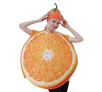 Fruit Costume Adult, Orange Cosplay Fancy Dress Outfit, Easy-to-Wear Lightweight Party Suit for Stage Performances, Family Gatherings, Festivals, Parades, and Group Activities