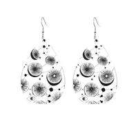 Fruit Cross-Section Printed Droplet Shaped Acrylic Personalized Earrings, Suitable For Wearing In Various Occasions