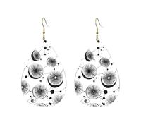 Fruit Cross-Section Printed Droplet Shaped Acrylic Personalized Earrings, Suitable For Wearing In Various Occasions
