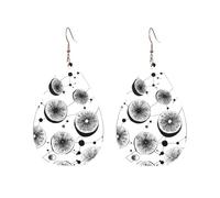 Fruit Cross-Section Printed Droplet Shaped Acrylic Personalized Earrings, Suitable For Wearing In Various Occasions